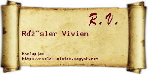 Rösler Vivien névjegykártya